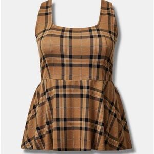 Torrid Square Neck Peplum Top